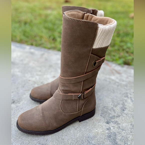 Rachel Shoes Lil Denver Toddler Knee-High Boots in the Color Cognac - si… - Picture 2 of 11